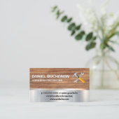 Bouw | Hulpmiddelen | Metaal | Hout Visitekaartje (Staand voorkant)