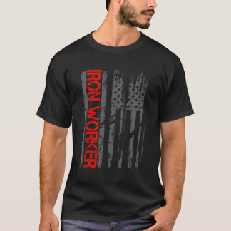 Bouw IJzerarbeider Amerikaanse vlag Wel T-shirt