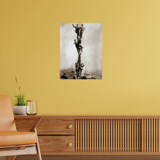 Bouw IJzerwerkers Rijden Af Poster (Woonkamer 2)