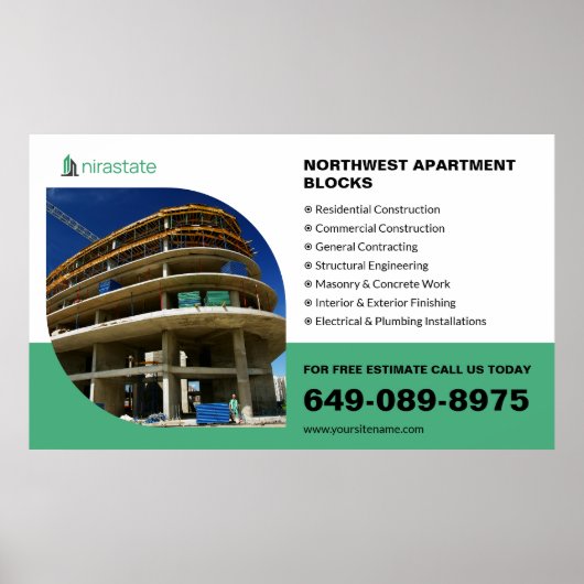 Bouw Informatie Site Info Poster (Voorkant)