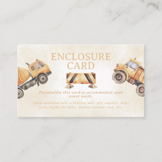 Bouw Informatiekaartje (Voorkant)