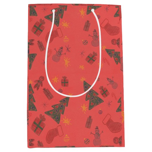 Bouw inpakpapier medium cadeauzakje (Voorkant)