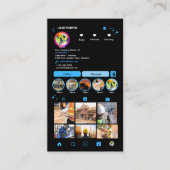 Bouw Instagram Blauw | QR Code Visitekaartje (Voorkant)