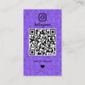 Bouw Instagram Paars | QR Code Visitekaartje (Achterkant)