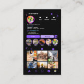 Bouw Instagram Paars | QR Code Visitekaartje (Voorkant)