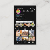 Bouw Instagram Zwarte QR-code Visitekaartje (Voorkant)