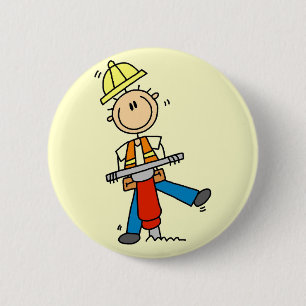 Bouw Jack Hamer T-shirts en cadeaus Ronde Button 5,7 Cm