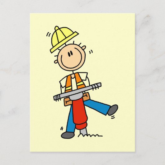 Bouw Jack Hammer T-shirts en Gifts Briefkaart (Voorkant)