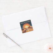 Bouw je discipline vierkante sticker (Envelop)