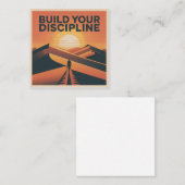 Bouw je discipline vierkante visitekaartje (Voorkant / Achterkant)