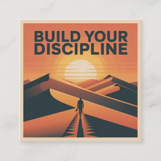 Bouw je discipline vierkante visitekaartje (Voorkant)