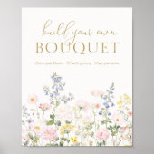 Bouw Je Eigen Boeket Bar Bruiloft Geschenk Poster (Voorkant)