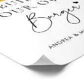 Bouw je eigen Burger Bar bruiloft teken Poster (Hoek)