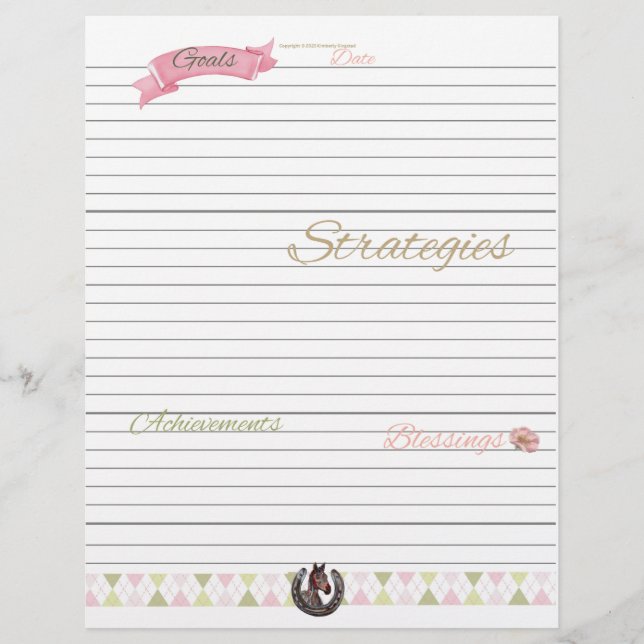 bouw je eigen HORSE journal Briefhoofd (Voorkant)