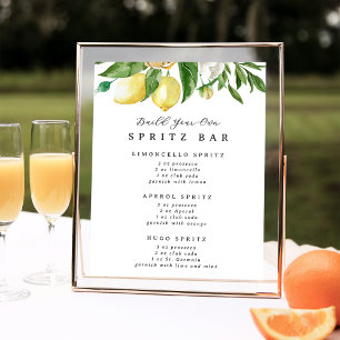 Bouw je eigen Spritz Bar Drink Station Sign Poster