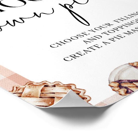 Bouw Je Eigen Taart Cutie Pie Thema Feest Poster (Hoek)