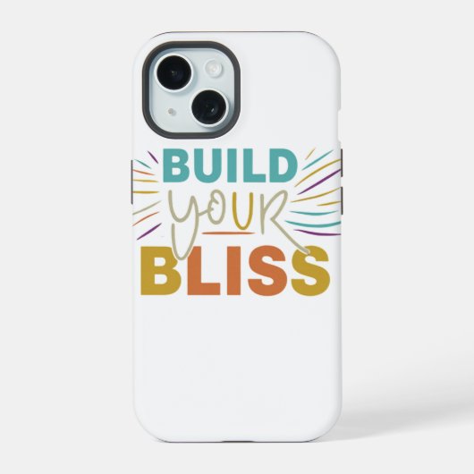 Bouw je geluk iPhone 15 case (Achterkant)