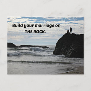 Bouw je huwelijk op The Rock. Briefkaart
