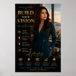 Bouw Je Visie – Motiverende Kantoorposter voor Dir Poster