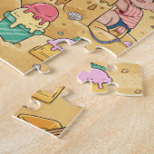 Bouw je Zandkasteel Strandpuzzel Legpuzzel (Zijkant)