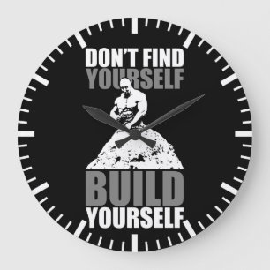 Bouw jezelf - Bodybuilding Workout Motivatie Grote Klok