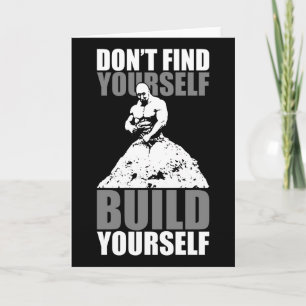 Bouw jezelf - Bodybuilding Workout Motivatie Kaart