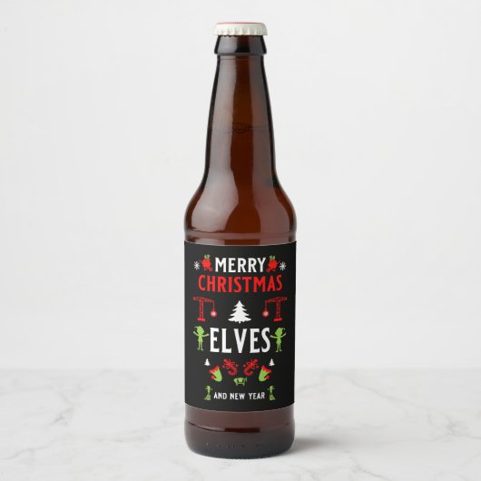 Bouw Kerst lelijk Bier Etiket (Voorkant)