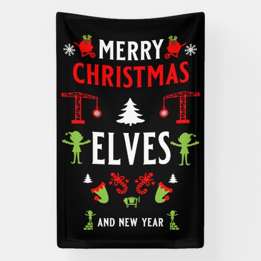 Bouw Kerst lelijk Spandoek (Verticaal)