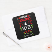 Bouw Kerst lelijk Vierkante Sticker (Envelop)