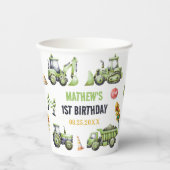 Bouw Kinder 1e verjaardag Papieren Bekers (Voorkant)