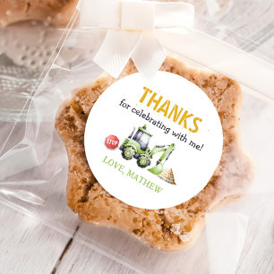 Bouw Kinder 1e verjaardag Ronde Sticker