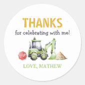 Bouw Kinder 1e verjaardag Ronde Sticker (Voorkant)