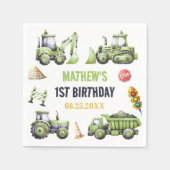 Bouw Kinder 1e verjaardag Servet (Voorkant)