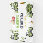 Bouw Kinder 1e verjaardag Spandoek (Verticaal)