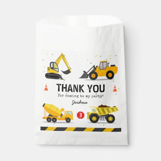 Bouw Kinder elke leeftijd verjaardagsfeestje Bedankzakje (Voorkant)