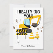 Bouw Kinder klaslokaal Valentijnsdag Kaart (Voorkant)