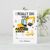 Bouw Kinder klaslokaal Valentijnsdag Kaart (Staand voorkant)