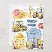 Bouw Kinderen Verjaardag Kaart (Voorkant)