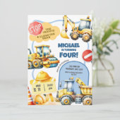 Bouw Kinderen Verjaardag Kaart (Staand voorkant)