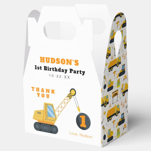 Bouw Kraan Voorkeur Boxen – Wrecking Ball Bedankdoosjes (Geopend)