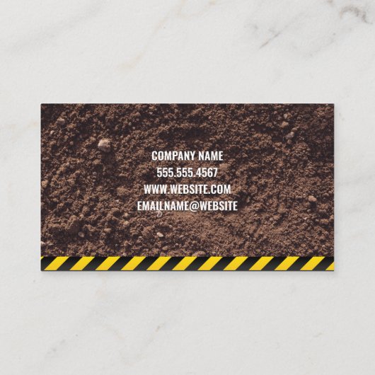 Bouw | kraan | vuil visitekaartje (Achterkant)