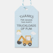 Bouw Little Digger Verjaardag Dank u Cadeaulabel (Voorkant)