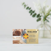 Bouw Logo | Borden | Hout | Zaag Visitekaartje (Staand voorkant)