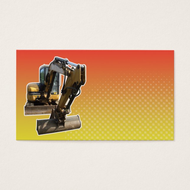 Bouw Mechanische graafmachine Visitekaartje (Voorkant)