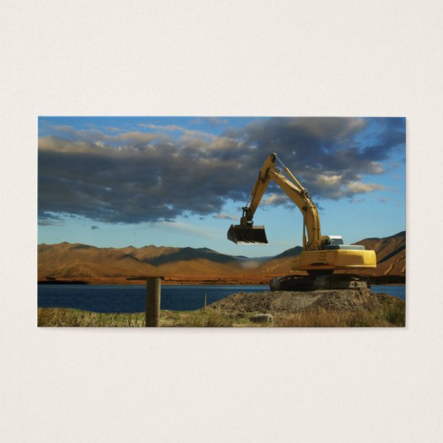 Bouw Mechanische graafmachine Visitekaartjes (Voorkant)