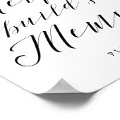 Bouw Memories Jenga Calligraphy Wedding Sign Poster (Hoek)