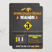 Bouw met de naam Birthday Party Kaart (Voorkant / Achterkant)