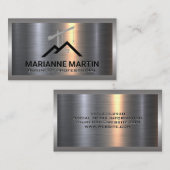 Bouw | Metaal geborsteld Visitekaartje (Voorkant / Achterkant)