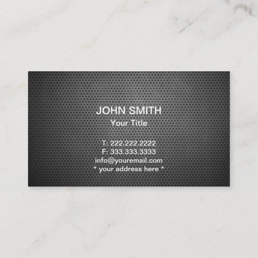 Bouw Metaal Monogram Professioneel Visitekaartje (Achterkant)