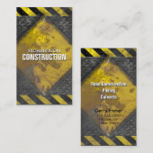 Bouw Metaal Visitekaartje Zwarte Gele Rust (Voorkant / Achterkant)